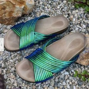 LOEFFLER RANDALL SLIDE SANDALS SHOES PETRA ACID LE